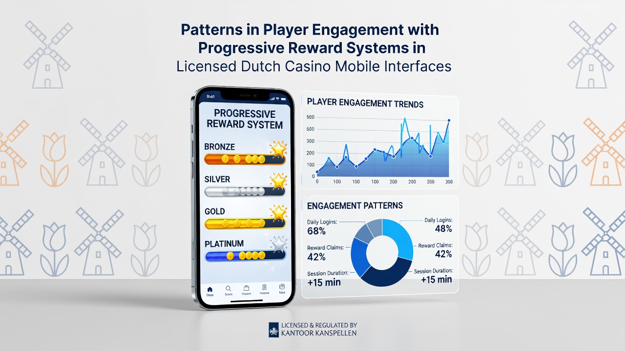 Grafiek met patronen van spelerbetrokkenheid over tijd in casino apps